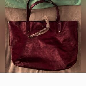 NWT Tiffany & Co Metallic Purple Lg Reversibible Tote